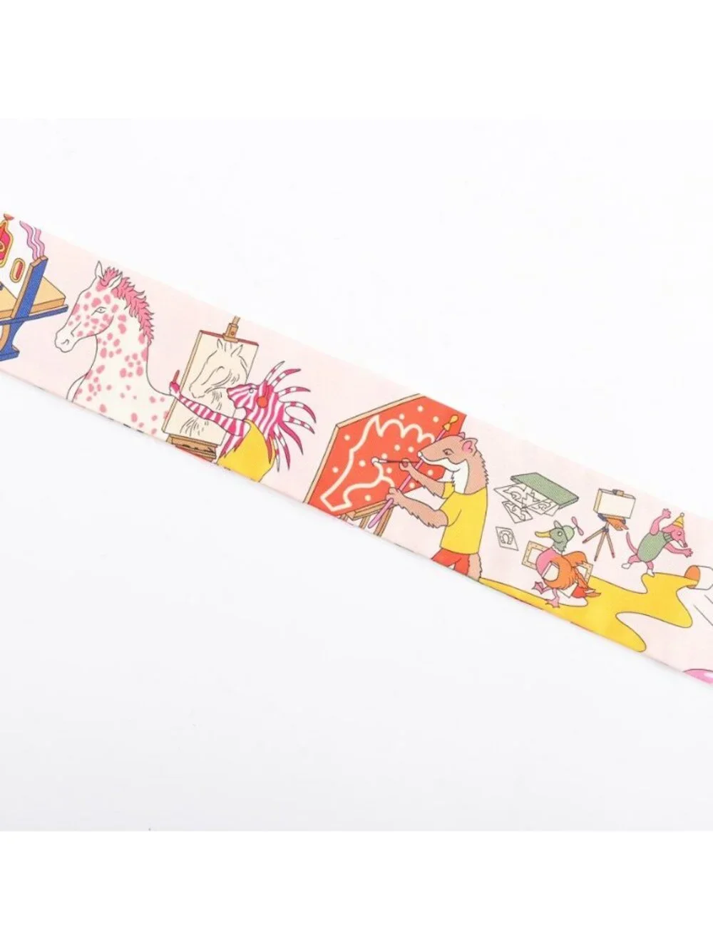 Hermes Scarf Twilly Scarves Pink